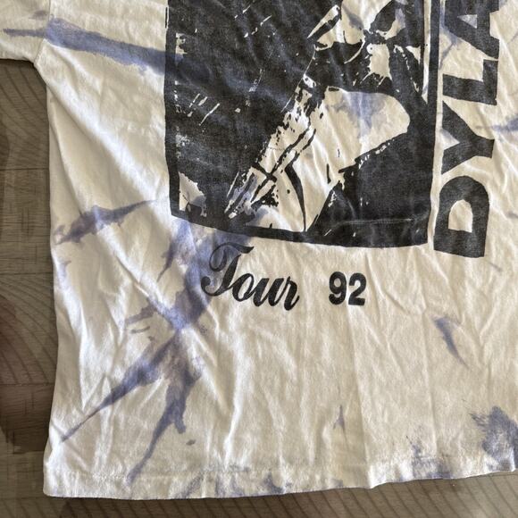 Vintage Bob Dylan Tour 92 T-Shirt Tie Dye Rock Band Tee 90s Graphic XL - Picture 10 of 13